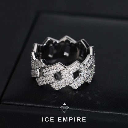 Iced Out Rose Gold Plated Moissanite Cuban Chain