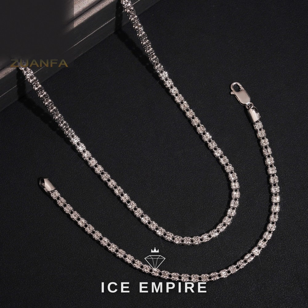 Iced Out Rose Gold Plated Chain