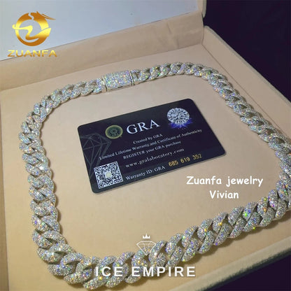 Iced Out Rose Gold Plated Moissanite Cuban Chain