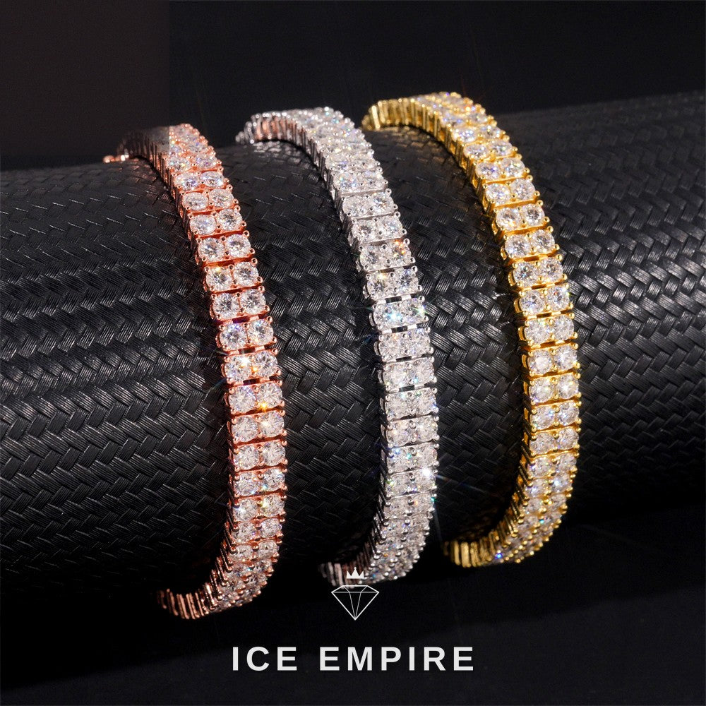Iced Out Rose Gold Plated Moissanite Cuban Chain