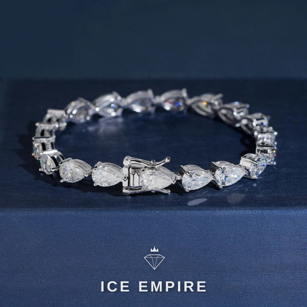 Iced Out 925 Silver Moissanite Tennis Bracelet