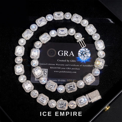 Iced Out Rose Gold Plated Moissanite Cuban Chain