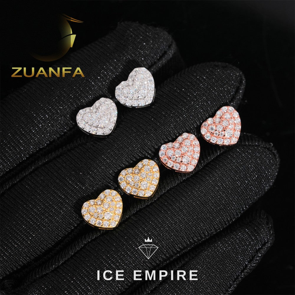 Iced Out 925 Silver Moissanite Earrings