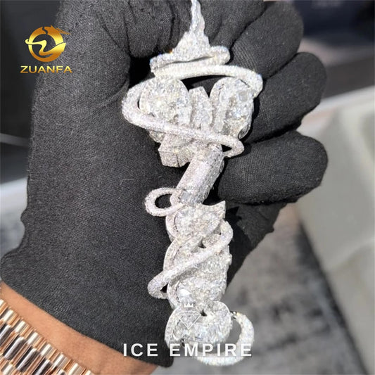 Iced Out 925 Silver Moissanite Pendant