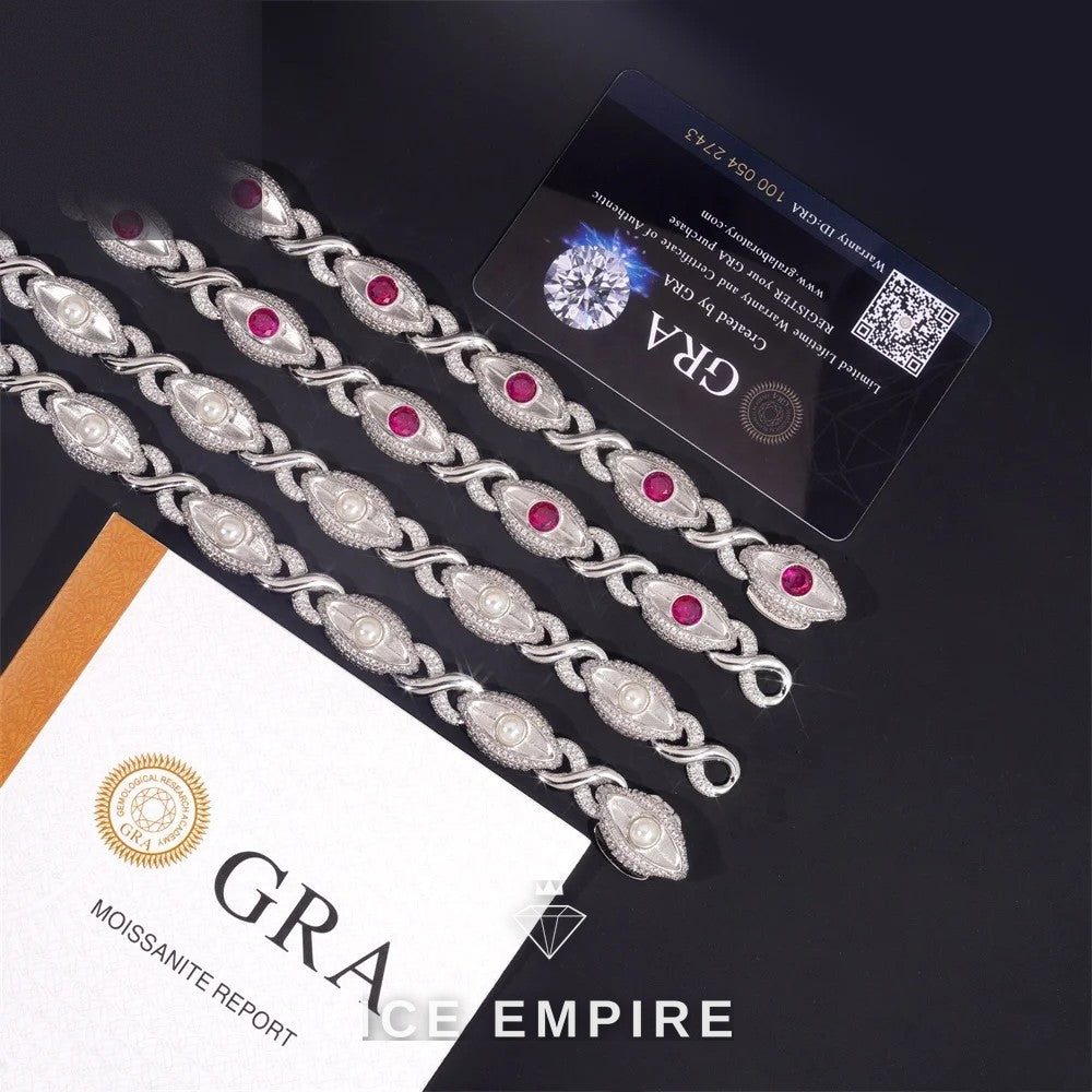 Iced Out Rose Gold Plated Moissanite Cuban Chain