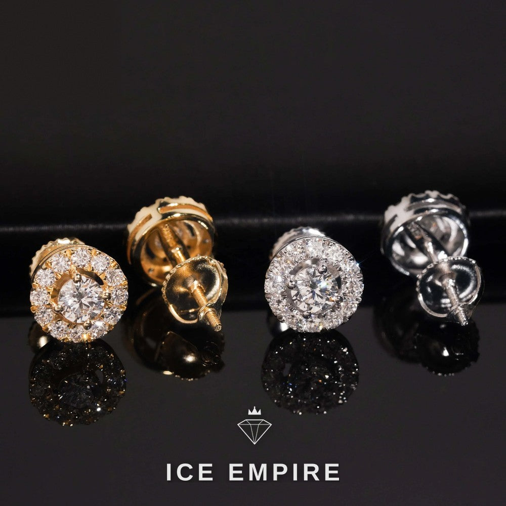 Iced Out Rose Gold Plated Lab Grown Diamond Earrings