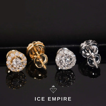Iced Out Rose Gold Plated Lab Grown Diamond Earrings