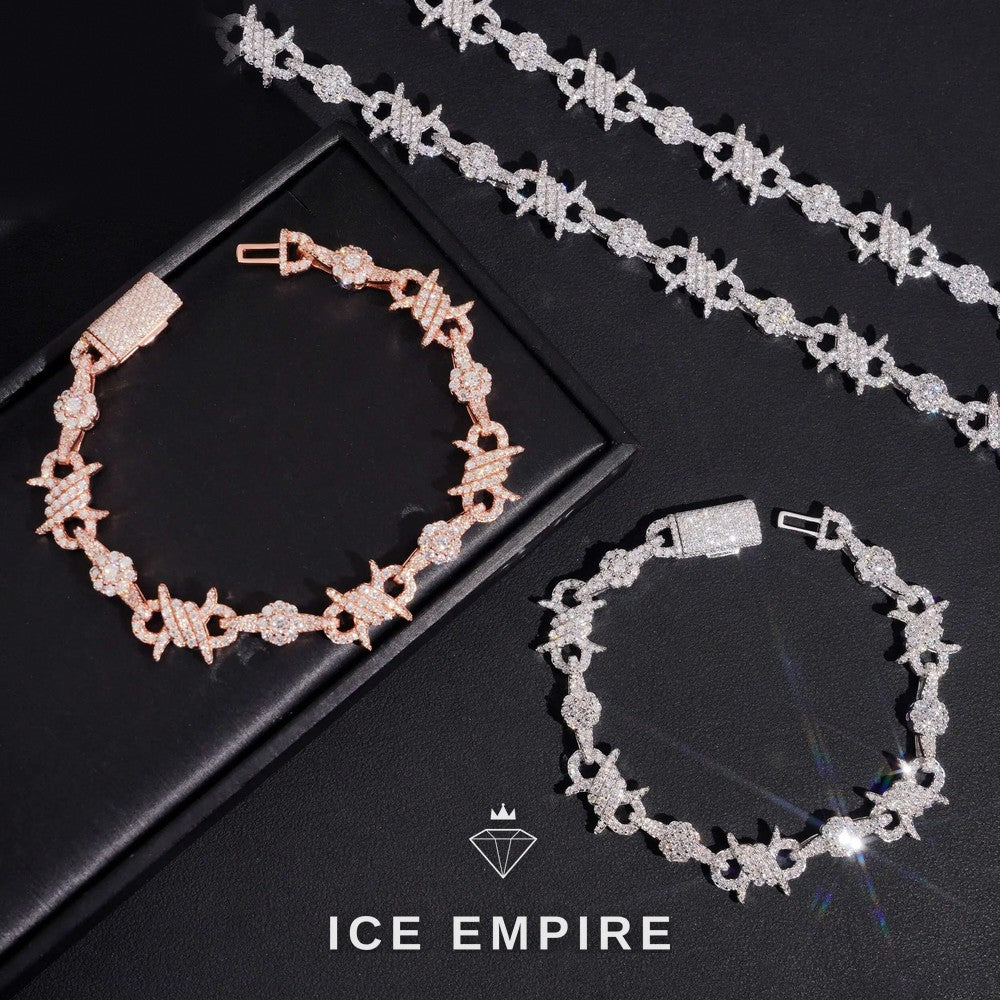 Iced Out Rose Gold Plated Moissanite Cuban Chain