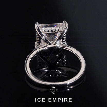 Iced Out Rose Gold Plated Moissanite Wedding Band