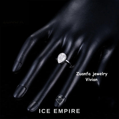 Iced Out 925 Silver Moissanite Ring