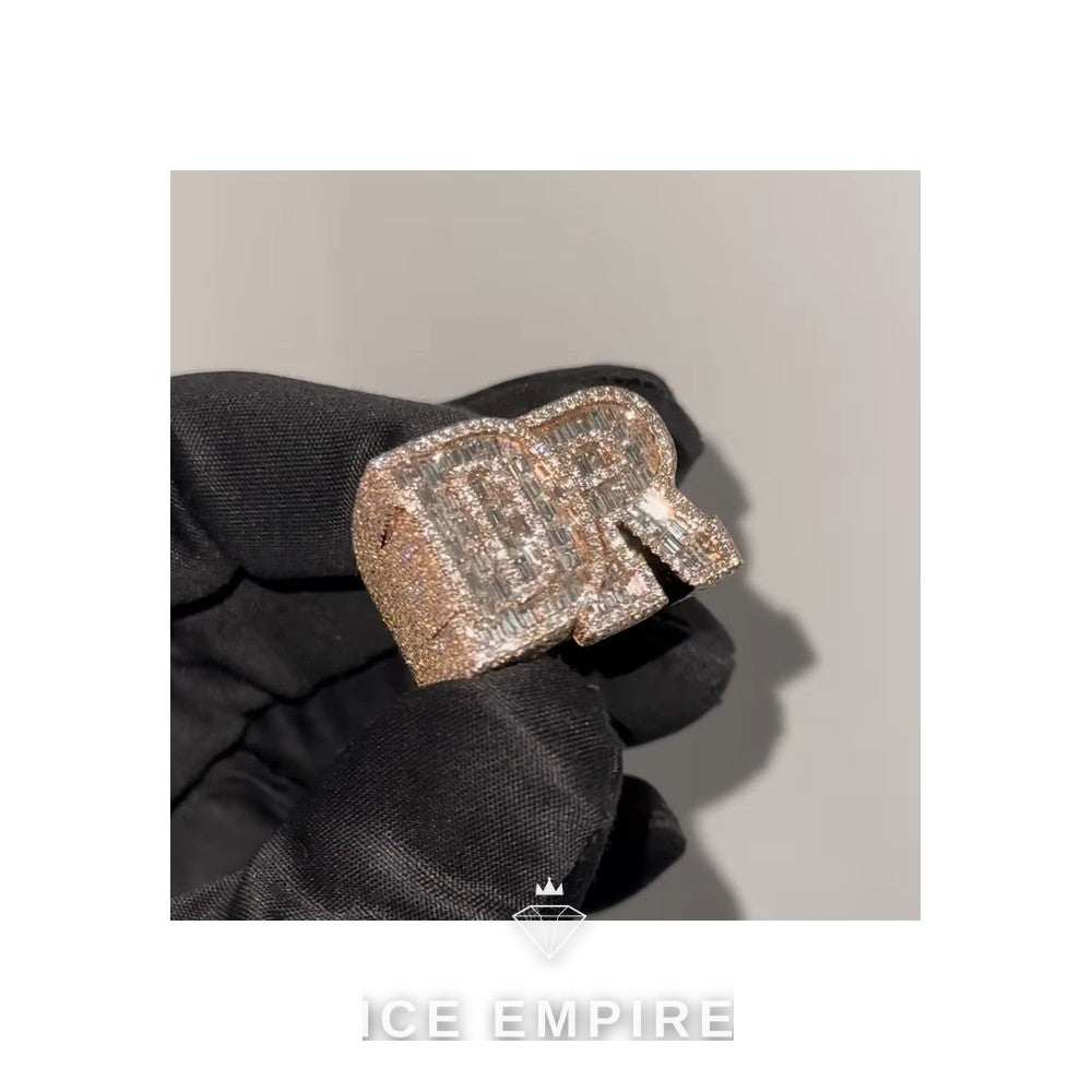Iced Out Baguette 925 Silver Moissanite Ring