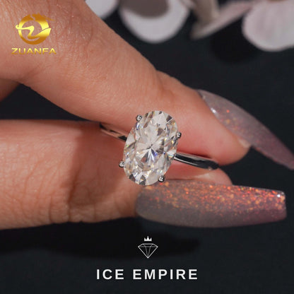 Iced Out Rose Gold Plated Moissanite Wedding Band