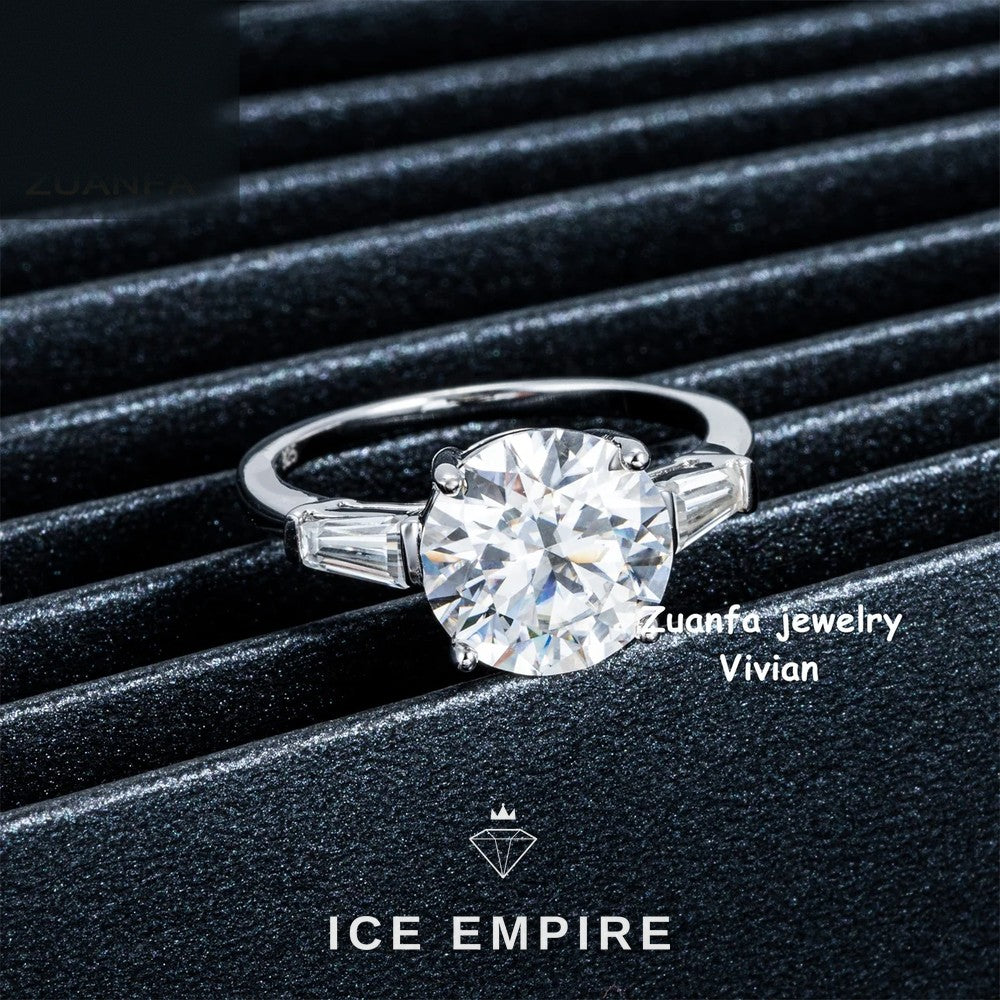 Iced Out 925 Silver Moissanite Ring
