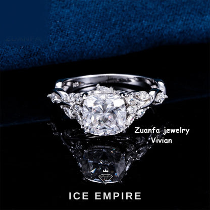 Iced Out 925 Silver Moissanite Ring