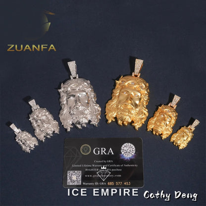 Iced Out Rose Gold Plated Moissanite Pendant