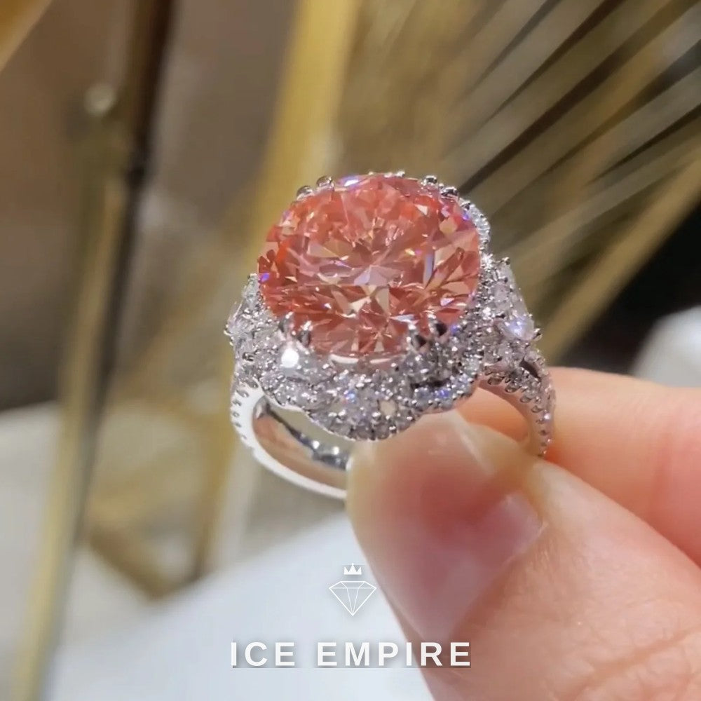 Iced Out 10K Gold Lab Grown Diamond Ring