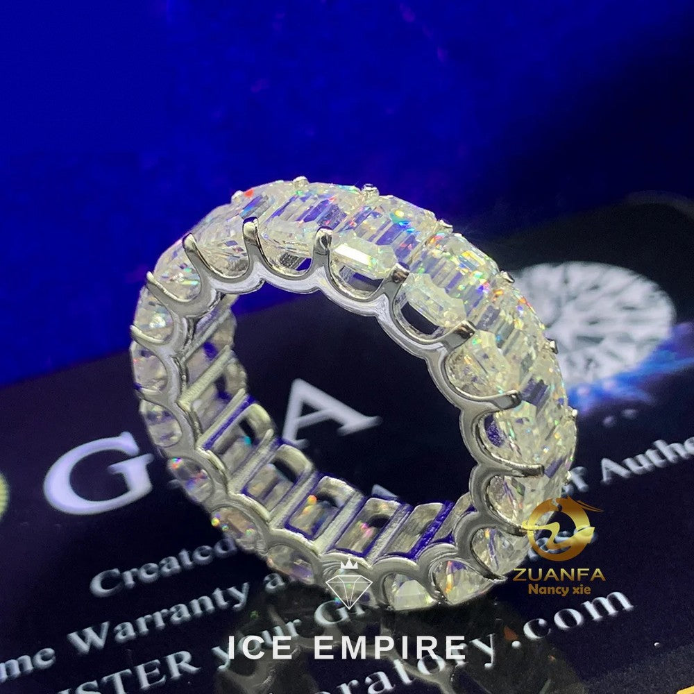 Iced Out Gold Plated Moissanite Engagement Ring