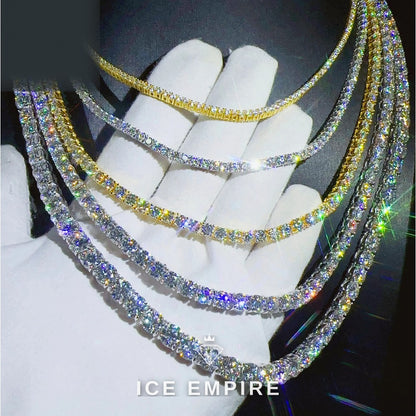 Iced Out Rose Gold Plated Moissanite Cuban Chain