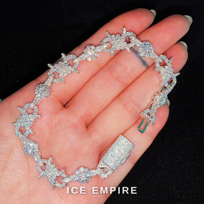 Iced Out 925 Silver Moissanite Cuban Chain