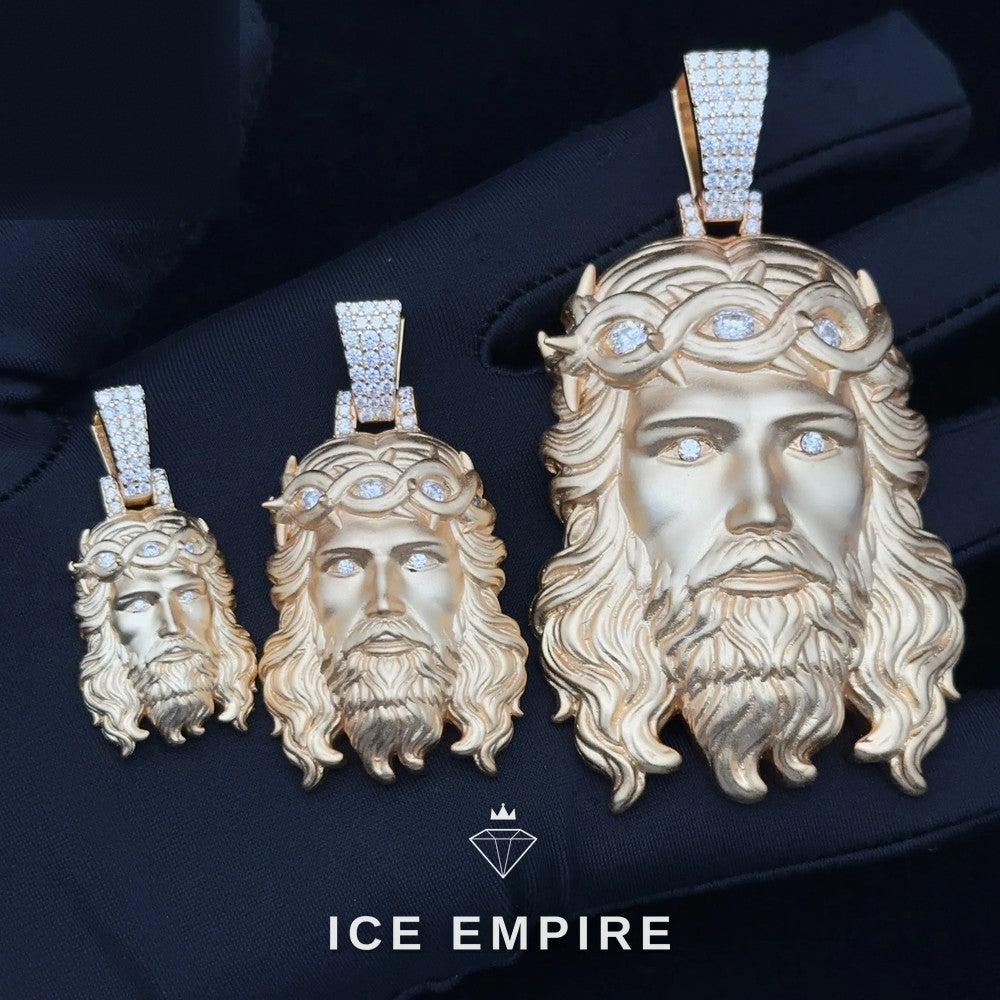 Iced Out Rose Gold Plated Moissanite Pendant
