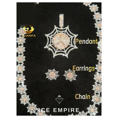 Iced Out Cross 925 Silver Moissanite Pendant