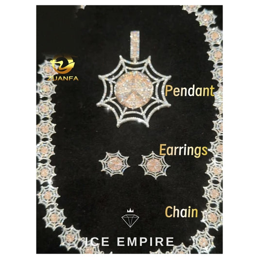 Iced Out Cross 925 Silver Moissanite Pendant