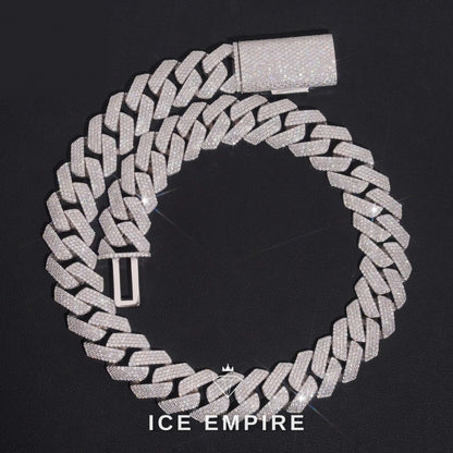 Iced Out Rose Gold Plated Moissanite Cuban Chain