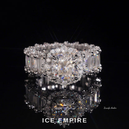 Iced Out 14K Gold Lab Grown Diamond Wedding Band