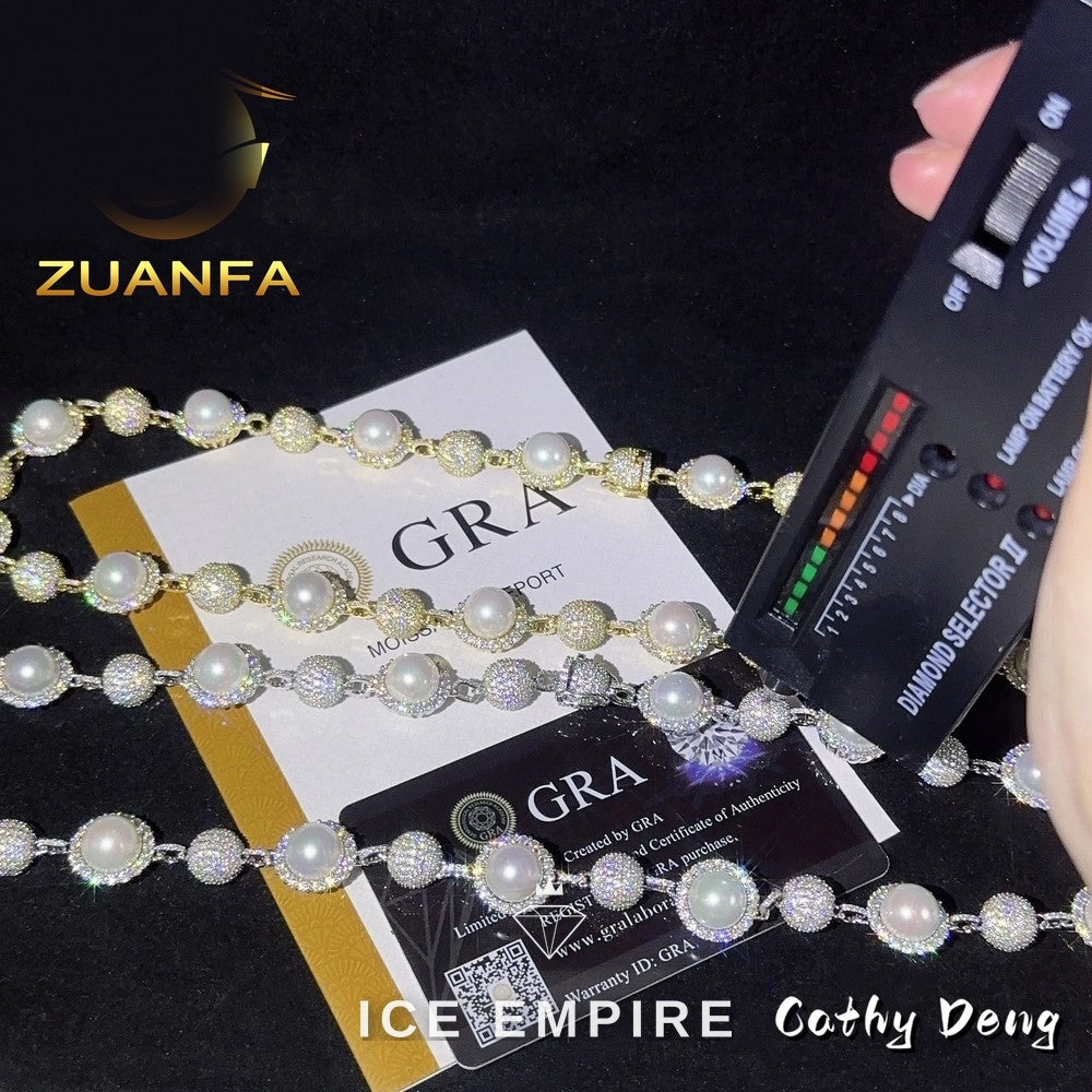 Iced Out Rose Gold Plated Moissanite Cuban Chain