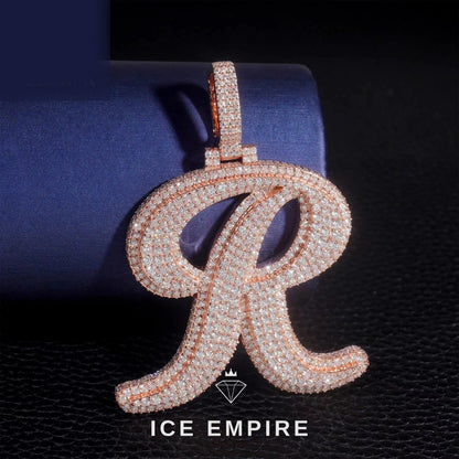 Iced Out Baguette 925 Silver Moissanite Pendant