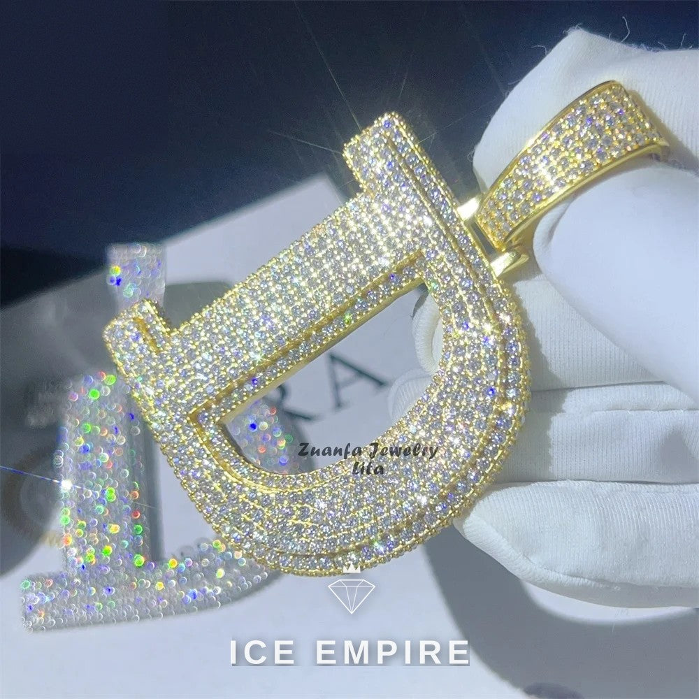 Iced Out Gold Plated Moissanite Pendant
