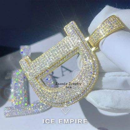 Iced Out Gold Plated Moissanite Pendant
