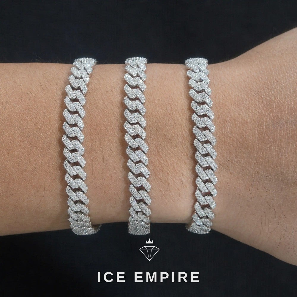 Iced Out Rose Gold Plated Moissanite Cuban Chain