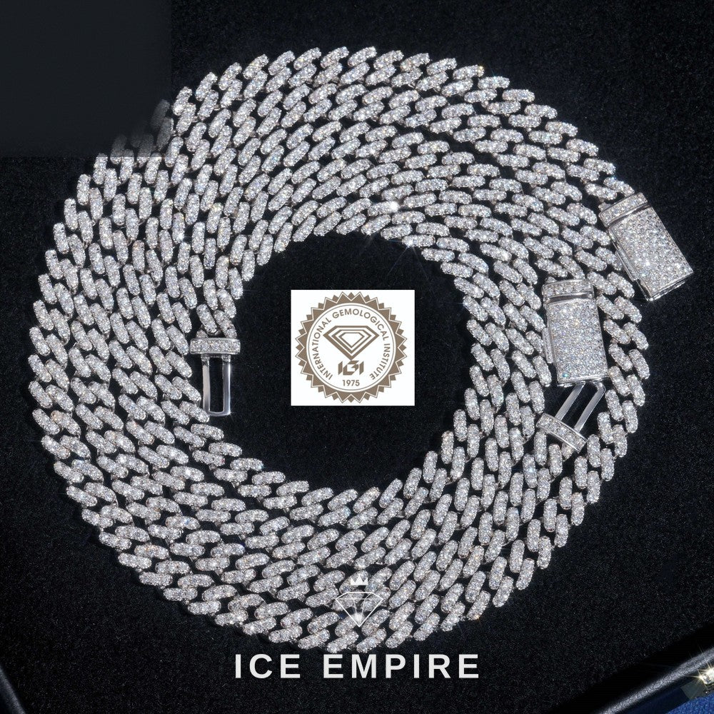 Iced Out Rose Gold Plated Lab Grown Diamond Cuban Chain