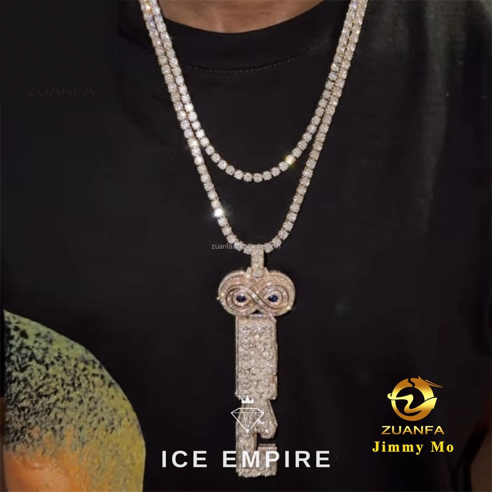 Iced Out 925 Silver Moissanite Pendant