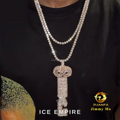 Iced Out 925 Silver Moissanite Pendant