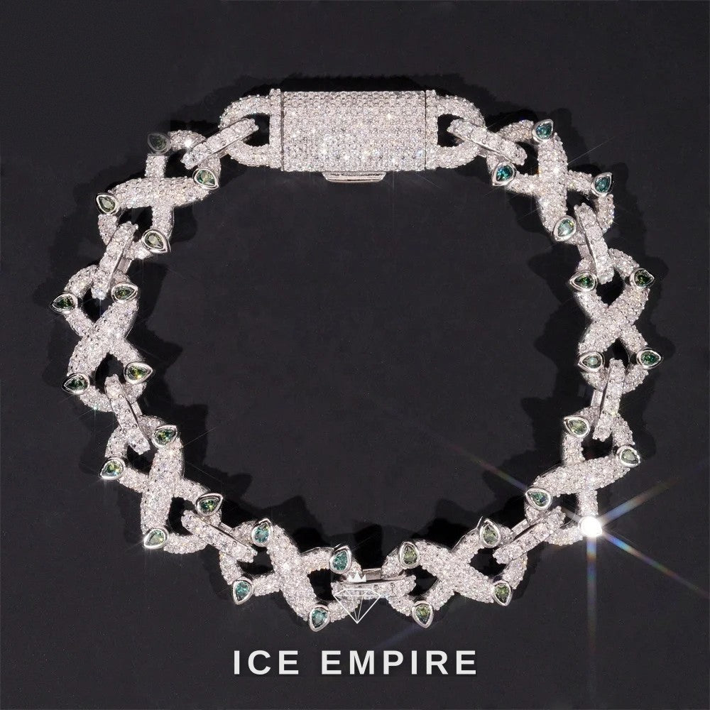 Iced Out Rose Gold Plated Moissanite Cuban Chain