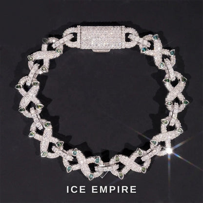 Iced Out Rose Gold Plated Moissanite Cuban Chain