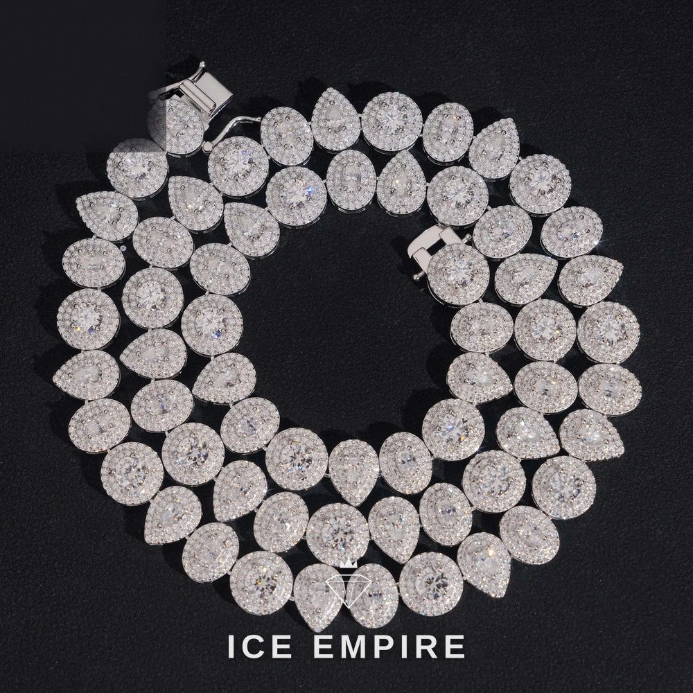Iced Out Rose Gold Plated Moissanite Cuban Chain