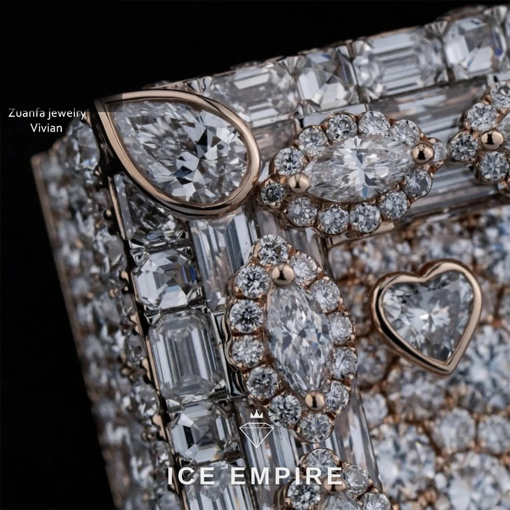 Iced Out Cross 925 Silver Moissanite Pendant