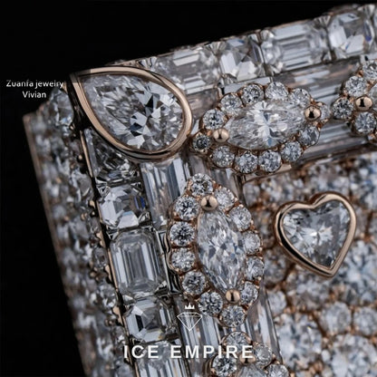 Iced Out Cross 925 Silver Moissanite Pendant