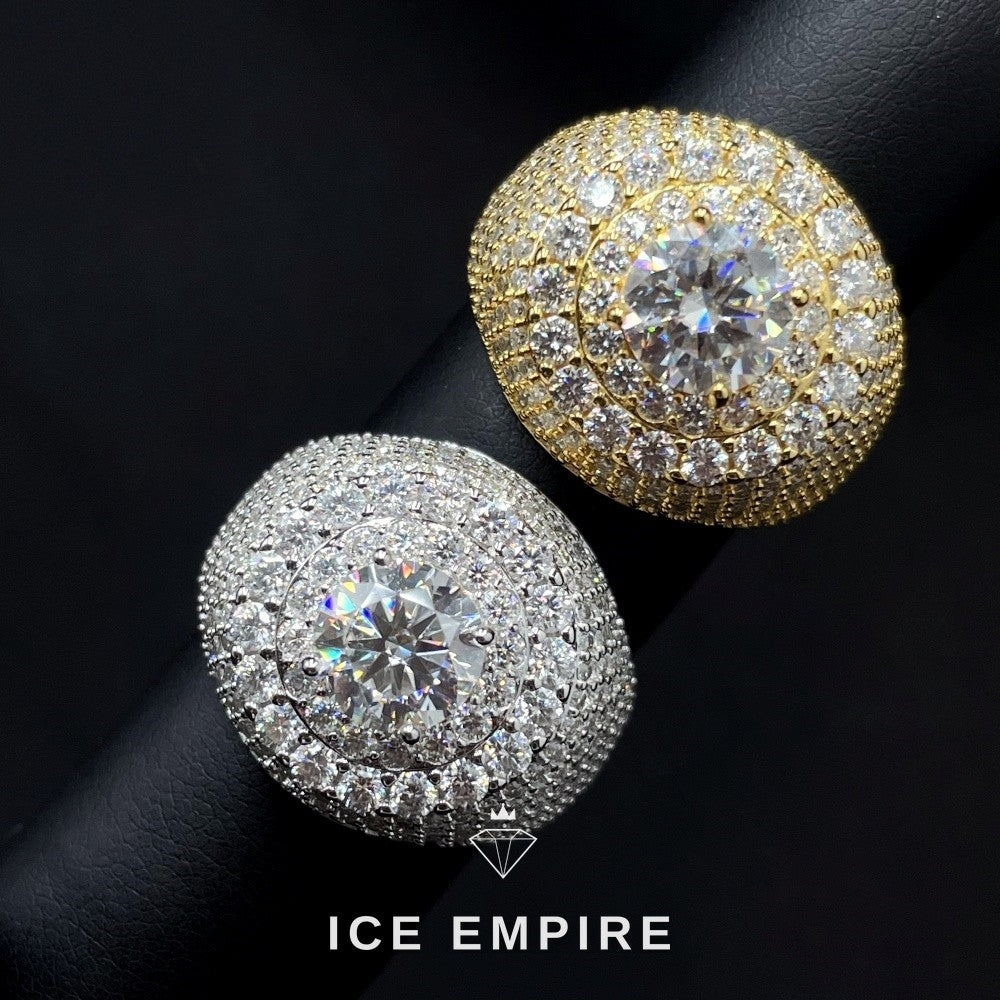 Iced Out 925 Silver Moissanite Ring