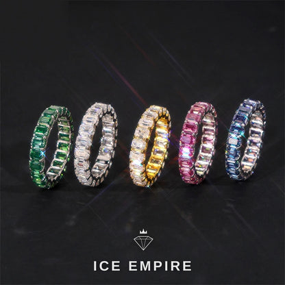 Iced Out 925 Silver Moissanite Ring