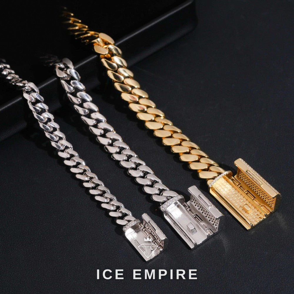 Iced Out Gold Plated Moissanite Cuban Chain