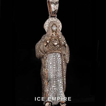 Iced Out Cross 925 Silver Moissanite Pendant