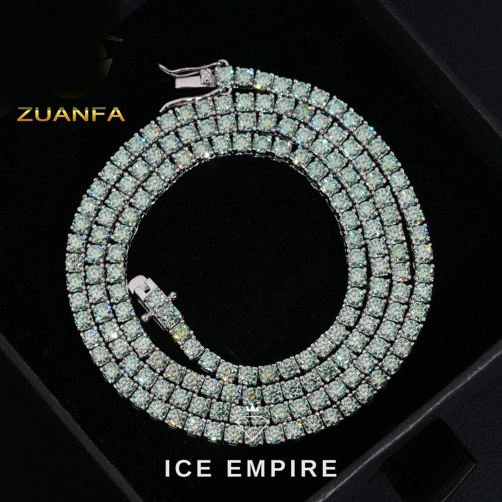 Iced Out Rose Gold Plated Moissanite Cuban Chain