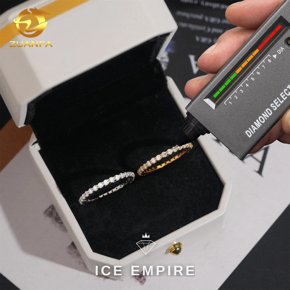 Iced Out 925 Silver Moissanite Ring