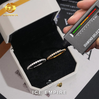Iced Out 925 Silver Moissanite Ring