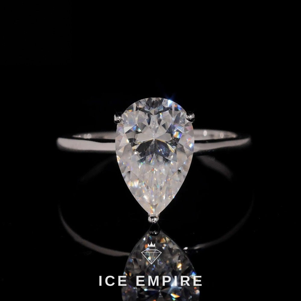 Iced Out Gold Plated Moissanite Wedding Band