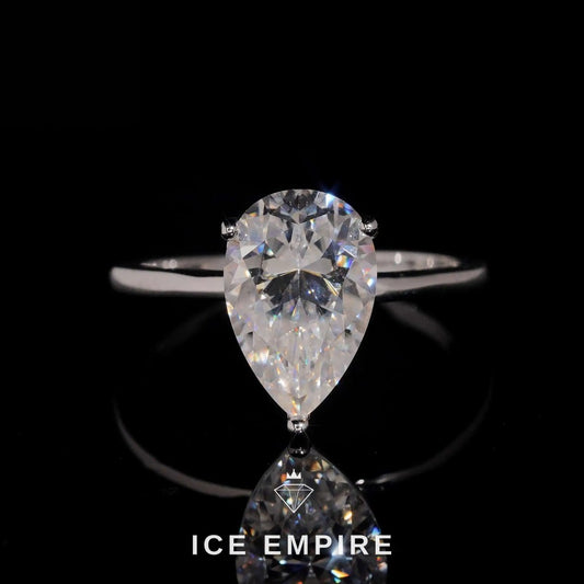 Iced Out Gold Plated Moissanite Wedding Band